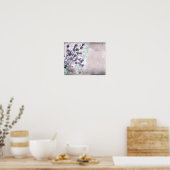 Aquarellgrunge mit Glocken Poster (Küche)