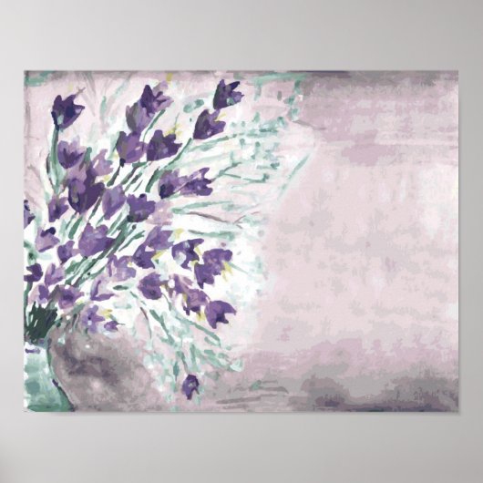 Aquarellgrunge mit Glocken Poster (Vorne)