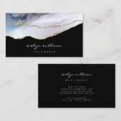 Aquarellhaar und Make-up Visitenkarte (Vorne/Hinten)