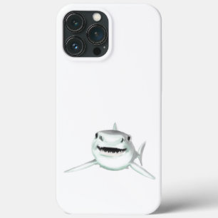 Aquarellhai lächelndes graugrünes Ozeantier Case-Mate iPhone Hülle