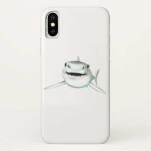 Aquarellhai lächelndes graugrünes Ozeantier Case-Mate iPhone Hülle