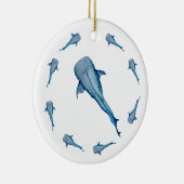 Aquarellhai-Ornament Keramik Ornament (Rechts)