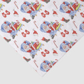 Aquarellhaltung Santa Hand bemalt Seidenpapier (Ausschnitt)