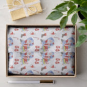 Aquarellhaltung Santa Hand bemalt Seidenpapier (Geschenk)