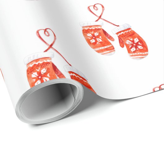 Aquarellhandschuhe Geschenkpapier (Rolleneckpunkt)