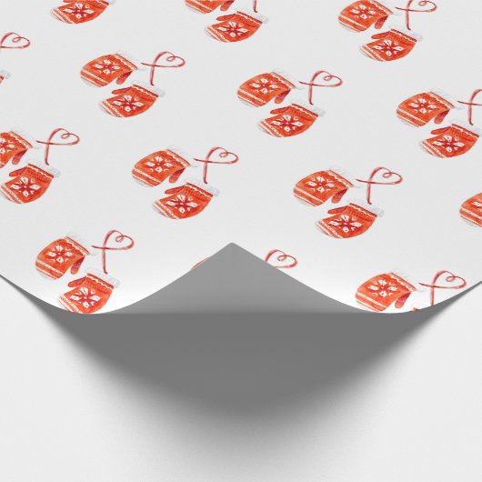 Aquarellhandschuhe Geschenkpapier (Ecke)