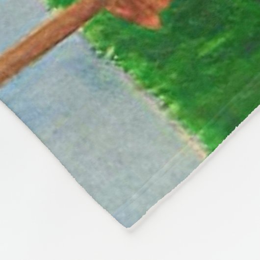 Aquarellhaus Fleecedecke (Ecke)