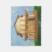 Aquarellhaus Fleecedecke (Vorderseite)