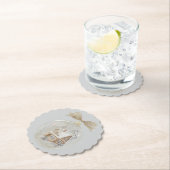 Aquarellhaus im Schnee Globe Untersetzer (Vor Ort)