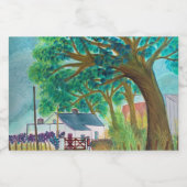 Aquarellhaus Lebensmitteletikett (Einzelnes Label)