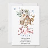 Aquarellhaus mit Polar Bear und R Einladung (Vorderseite)