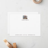 Aquarellhaus Personalisiert Real Anwesen Agent Mitteilungskarte (Vorderseite/Rückseite Beispiel)