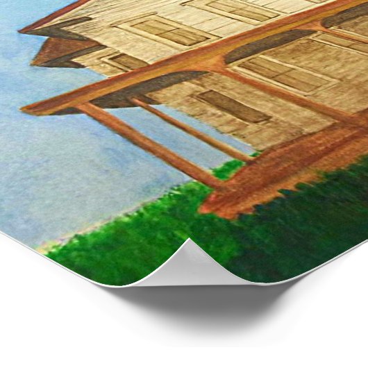 Aquarellhaus Poster (Ecke)