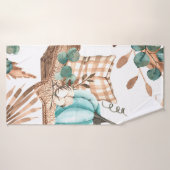 Aquarellherbst nahtloses Muster mit farbigem Pu Badehandtuch (Badehandtuch)