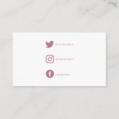 Aquarellherz aus Liebe Soziale Links Begleitkarte (Rückseite)