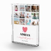 Aquarellherz Baby's First Year Foto Collage (Rechts)