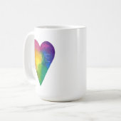 Aquarellherz "Liebe" Kaffeetasse (Vorderseite Links)