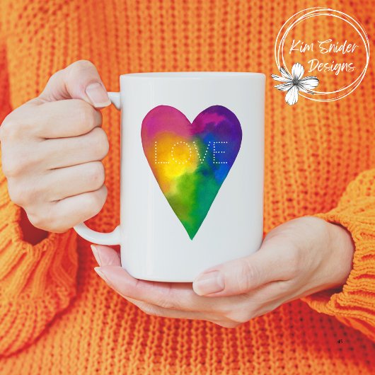 Aquarellherz "Liebe" Kaffeetasse