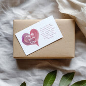 Aquarellherz mit Liebe Soziallinks Icons Begleitkarte