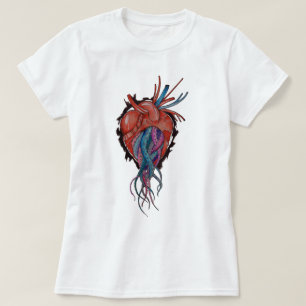 Aquarellherz, Oktopusherz T-Shirt