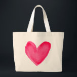 Aquarellherz Rosa Liebe Jumbo Stoffbeutel<br><div class="desc">Fügen Sie Ihrem Leben eine Liebe mit dieser charmanten Öko-Tasche hinzu. Diese niedliche Tasche ist mit einem handgemalten Wasserfarbenherz ausgestattet und ergänzt die Farbtöne Rosa und Rot. Herztotentaschen sind perfekt für * geschäftige Mütter, Väter, Kinder * Beachvolleytaschen und Turntaschen * ökologische Einkaufstaschen * Geschenke - Geburtstage, Feiertage, Weihnachten * Unternehmen...</div>