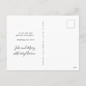 Aquarellherzen farbenfrohe Foto Feiertagspostkarte (Rückseite)