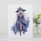Aquarellhexe [3] feiertagskarte (Stehend Vorderseite)