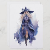 Aquarellhexe [3] feiertagskarte (Vorne/Hinten)