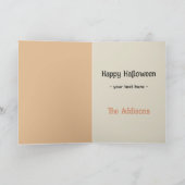 Aquarellhexe Illustration Whimsikales Halloween Karte (Innenseite)