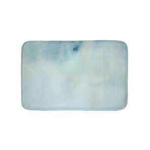 Aquarellhintergrund in Pastellblauem und gelb Badematte