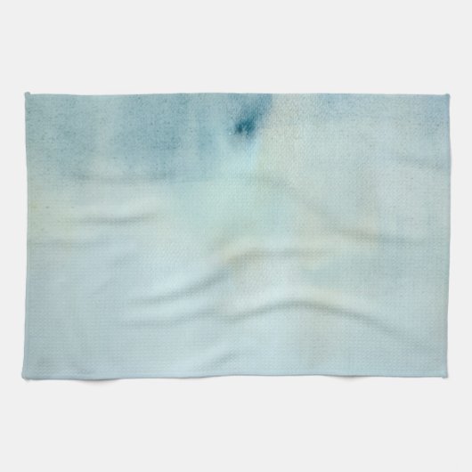 Aquarellhintergrund in Pastellblauem und gelb Geschirrtuch (Horizontal)