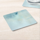 Aquarellhintergrund in Pastellblauem und gelb Rechteckiger Pappuntersetzer (angewinkelt)