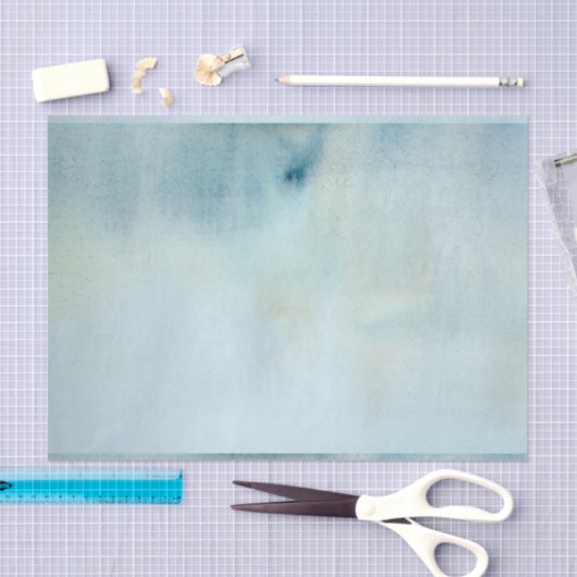 Aquarellhintergrund in Pastellblauem und gelb Seidenpapier (Handwerk)