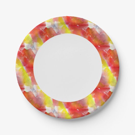 Aquarellhintergrund Pappteller (Vorderseite)