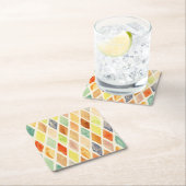 Aquarellhintergrund Rechteckiger Pappuntersetzer (Vor Ort)