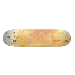 Aquarellhintergrund Skateboard
