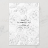 Aquarellhochzeit Vielen Dank Dankeskarte (Rückseite)