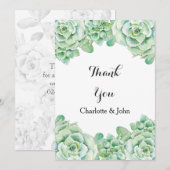 Aquarellhochzeit Vielen Dank Dankeskarte (Vorne/Hinten)