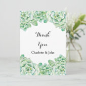 Aquarellhochzeit Vielen Dank Dankeskarte (Stehend Vorderseite)