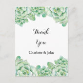 Aquarellhochzeit Vielen Dank Postkarte (Vorderseite)