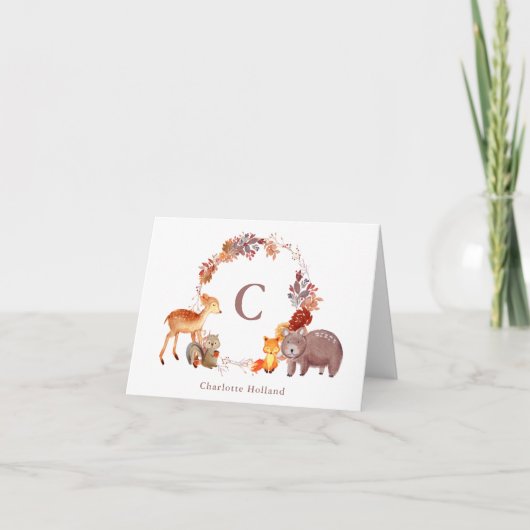 Aquarellholz-Monogramm-Stationierung (Vorderseite)