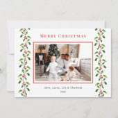 Aquarellholz und grünes Weihnachtsgebirge Weihnach Ankündigung (Vorderseite)