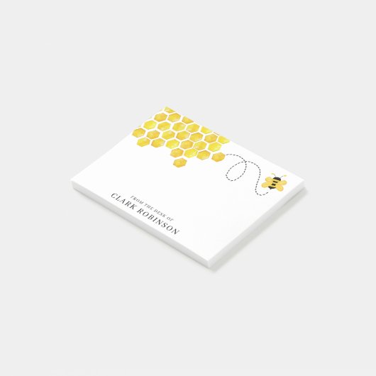 AquarellHonig aus dem Schreibtisch des Individuell Post-it Klebezettel (angewinkelt)