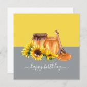 Aquarellhonig Stillleben Geburtstagskarte (Vorne/Hinten)