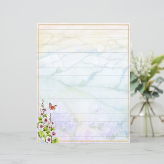 Aquarellhügel und Wildblumen (Stehend Vorderseite)