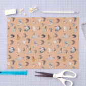 Aquarellhühner Print-Rose Gold Seidenpapier (Handwerk)