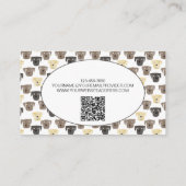 Aquarellhühner QR-Code Visitenkarte (Rückseite)