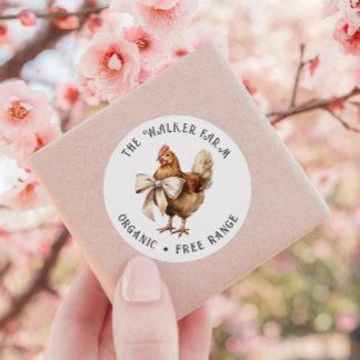 Aquarellhühnergewächse Runder Aufkleber