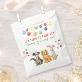 Aquarellhund Erster Geburtstag Geschenktütchen (Ausgeschnitten)