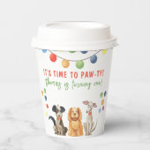 Aquarellhund Erster Geburtstag Pappbecher (Vorderseite)